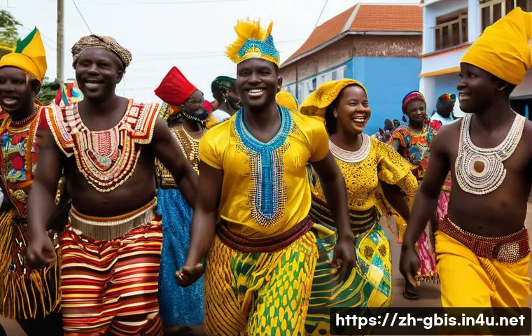 기니비사우에서 가장 인기 있는 유튜브 채널 - **Guinea-Bissau Carnival Celebration**
    "A vibrant, high-energy photograph capturing a street car...