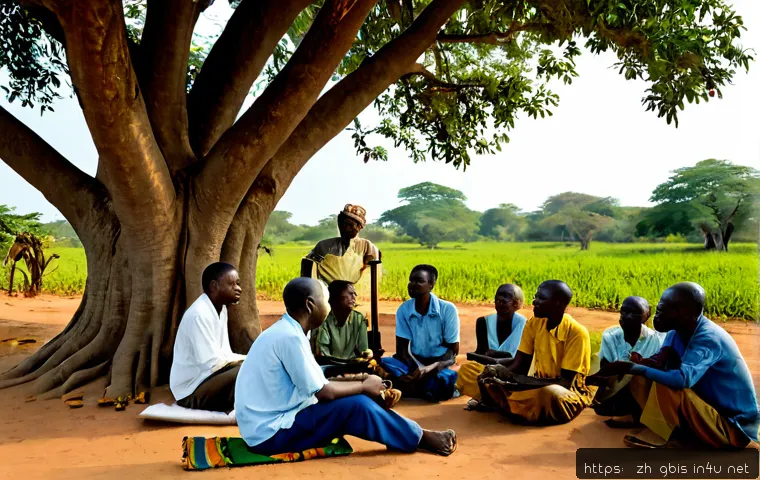 기니비사우 독립운동과 주요 인물 - Photorealistic 1960s Guinea-Bissau independence movement meeting, a thoughtful African political lea...
